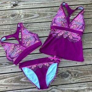 Athleta 3-Piece Twisted-Back Swimwear - Size XS/S